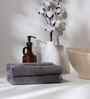 Charcoal Stone 100% Organic Cotton Solid 550 GSM Hand Towels Pack of 2