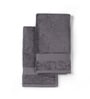 Charcoal Stone 100% Organic Cotton Solid 550 GSM Hand Towels Pack of 2