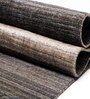 Charcoal Abstract Wool and Cotton 5 ft x 7 ft Hand Woven Carpet