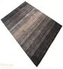 Charcoal Abstract Wool and Cotton 5 ft x 7 ft Hand Woven Carpet