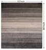 Charcoal Abstract Wool and Cotton 5 ft x 7 ft Hand Woven Carpet
