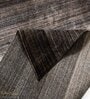 Charcoal Abstract Wool and Cotton 5 ft x 7 ft Hand Woven Carpet