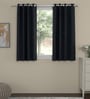 Charcoal Velvet Solid 5ft Regular Eyelet Window Curtains (2 Pc)