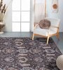 Charcoal Vintage Polyester 3' X 5' Machine Made Carpet