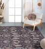 Charcoal Vintage Polyester 5' X 7' Machine Made Carpet