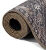 Charcoal Vintage Polyester 9' X 12' Machine Made Carpet