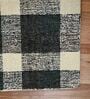 Black Geometric Wool 8 ft x 10 ft Hand Tufted Carpet