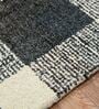 Black Geometric Wool 8 ft x 10 ft Hand Tufted Carpet