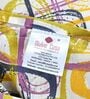 Charcoal Yellow Abstract 144 Tc Cotton Double Bedsheet With 2 Pillowcovers