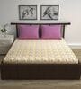 Charcoal Yellow Abstract 144 Tc Cotton Double Bedsheet With 2 Pillowcovers
