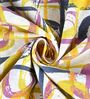 Charcoal Yellow Abstract 144 Tc Cotton Double Bedsheet With 2 Pillowcovers