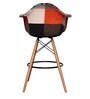 Charles Eames Style Patchwork Bar Stool in Multicolour