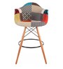 Charles Eames Style Patchwork Bar Stool in Multicolour