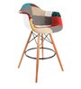 Charles Eames Style Patchwork Bar Stool in Multicolour