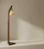 Charles Wooden Shelf Floor Lamp with Jute Shade & Brown Base