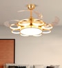Charm Gold Aluminium LED Smart Fan Chandelier
