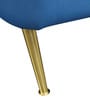 Charm Velvet Fabric Lounge Chair In Blue Colour