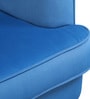 Charm Velvet Fabric Lounge Chair In Blue Colour