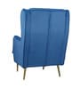 Charm Velvet Fabric Lounge Chair In Blue Colour