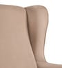 Charm Velvet Fabric Lounge Chair In Brown Colour