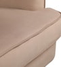 Charm Velvet Fabric Lounge Chair In Brown Colour