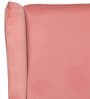 Charm Velvet Fabric Lounge Chair In Pink Colour