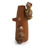 Chattering Monkeys Handmade Garden Decorative Table Cum Wall Showpiece In Terracotta