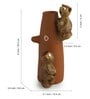 Chattering Monkeys Handmade Garden Decorative Table Cum Wall Showpiece In Terracotta