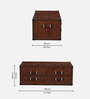 Chavez Leather Coffee Table In Vintage Brown Colour