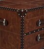 Chavez Leather Coffee Table In Vintage Brown Colour