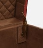 Chavez Leather Linen Trunk In Tan Brown Colour