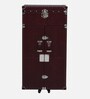 Chavez Leatherette Two Door Bar Cabinet In Wine Red Colour