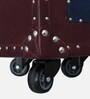 Chavez Leatherette Two Door Bar Cabinet In Wine Red Colour