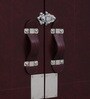 Chavez Leatherette Two Door Bar Cabinet In Wine Red Colour