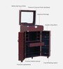 Chavez Leatherette Two Door Bar Cabinet In Wine Red Colour