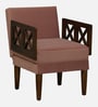 Cheb Mango Wood Convertible Sofa Cum Bed in Velvet Muted Terracotta Colour