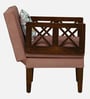 Cheb Mango Wood Convertible Sofa Cum Bed in Velvet Muted Terracotta Colour