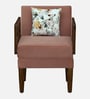 Cheb Mango Wood Convertible Sofa Cum Bed in Velvet Muted Terracotta Colour