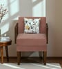 Cheb Mango Wood Convertible Sofa Cum Bed in Velvet Muted Terracotta Colour