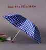 Assorted Check Umbrella With 3 Fold Double Layer