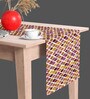 Checked   Multicolor (72 x 16) Velvet Table Runner