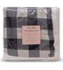 Checkered Sherpa Blanket in Grey & Black Colour