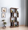 Checkers 4 Tier Bookshelf in Walnut Colour