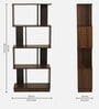 Checkers Medium Bookshelf In Classic Walnut Finish