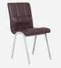 Checks Leatherette Dining Chair In Black Colour