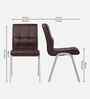 Checks Leatherette Dining Chair In Black Colour