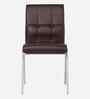 Checks Leatherette Dining Chair In Black Colour