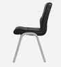 Checks Leatherette Dining Chair In Black Colour Set Of 2