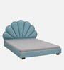 Cheerful Upholstered Queen Size Bed In Blue Colour