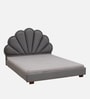 Cheerful Upholstered Queen Size Bed In Grey Colour
